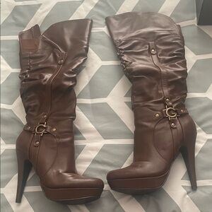 G by Guess Dark Brown Heeled Boots